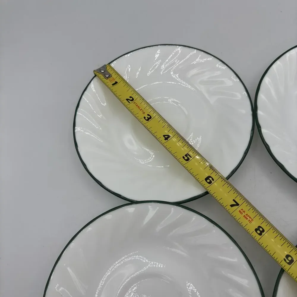 Vintage Corelle Corning Saucer Plates Callaway Ivy Swirl Rim 6.25